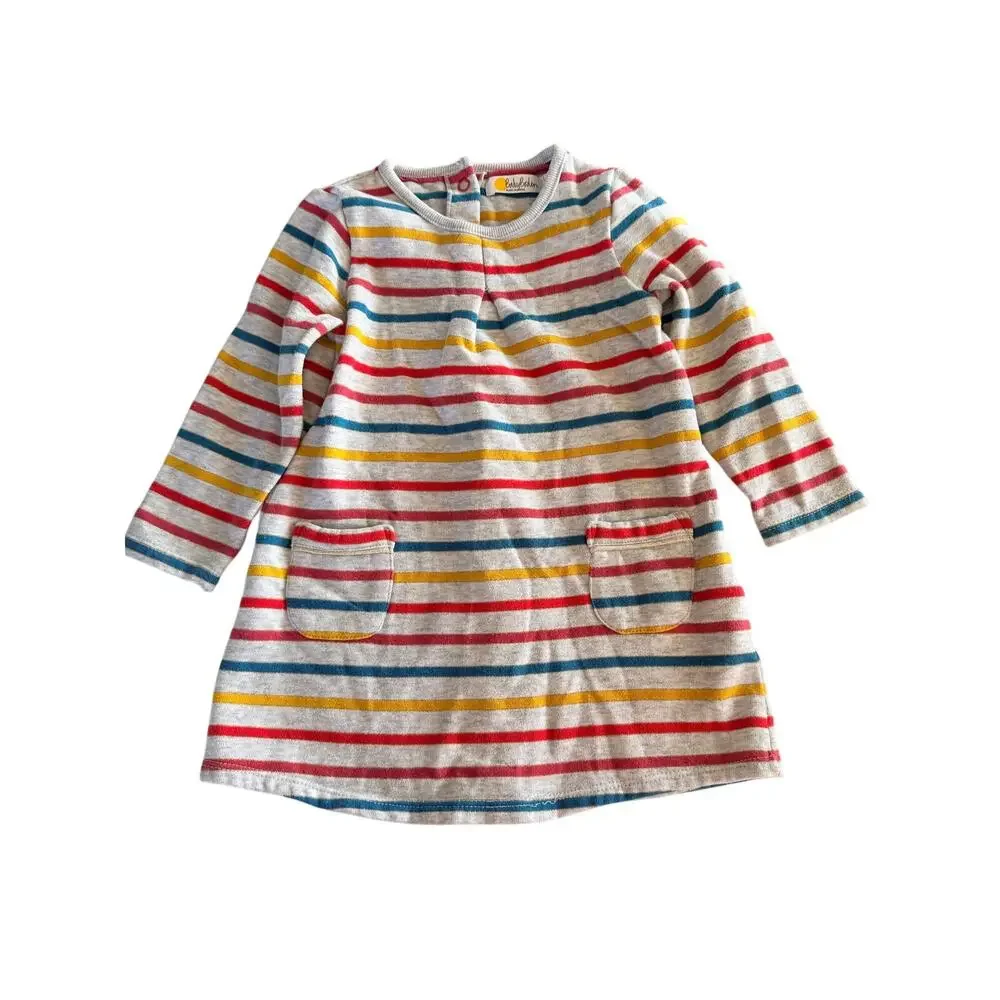 Baby Boden Striped Dress - Warm Cotton Blend (6-12 Months)